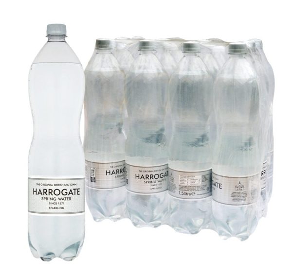 Harrogate 1.5л ПЭТ - упаковка минеральной газированной воды 12 шт.