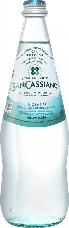 SanCassiano 0.75 в стекле упаковка минеральной газированной воды в стекле - 12 шт. 1 SanCassiano 075 sparkling